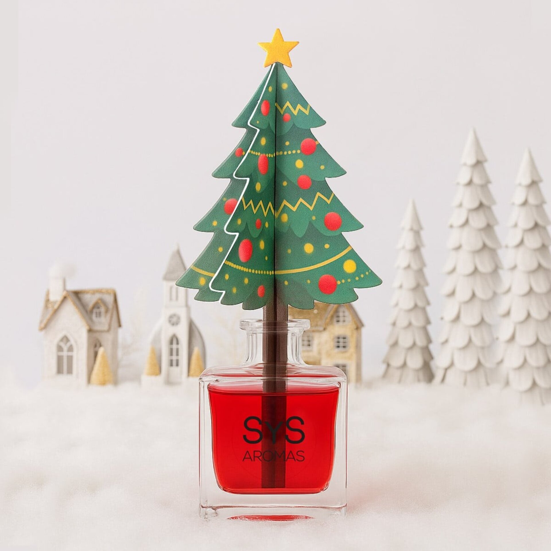 Ambientador Difusor Árbol de Navidad Frutos Rojos 90ml SYS - 2