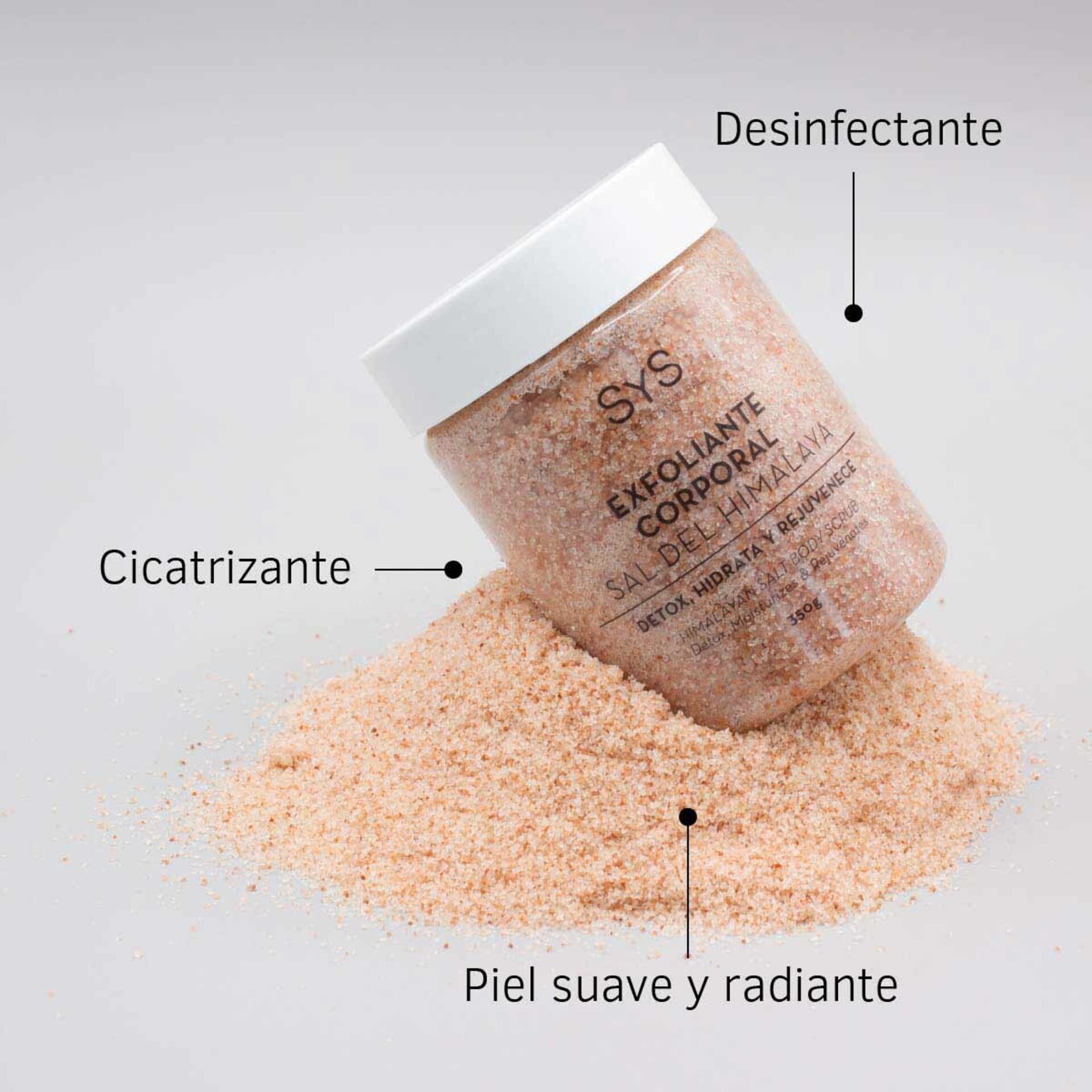 Exfoliante Corporal Sal del Himalaya 350g SYS - 3