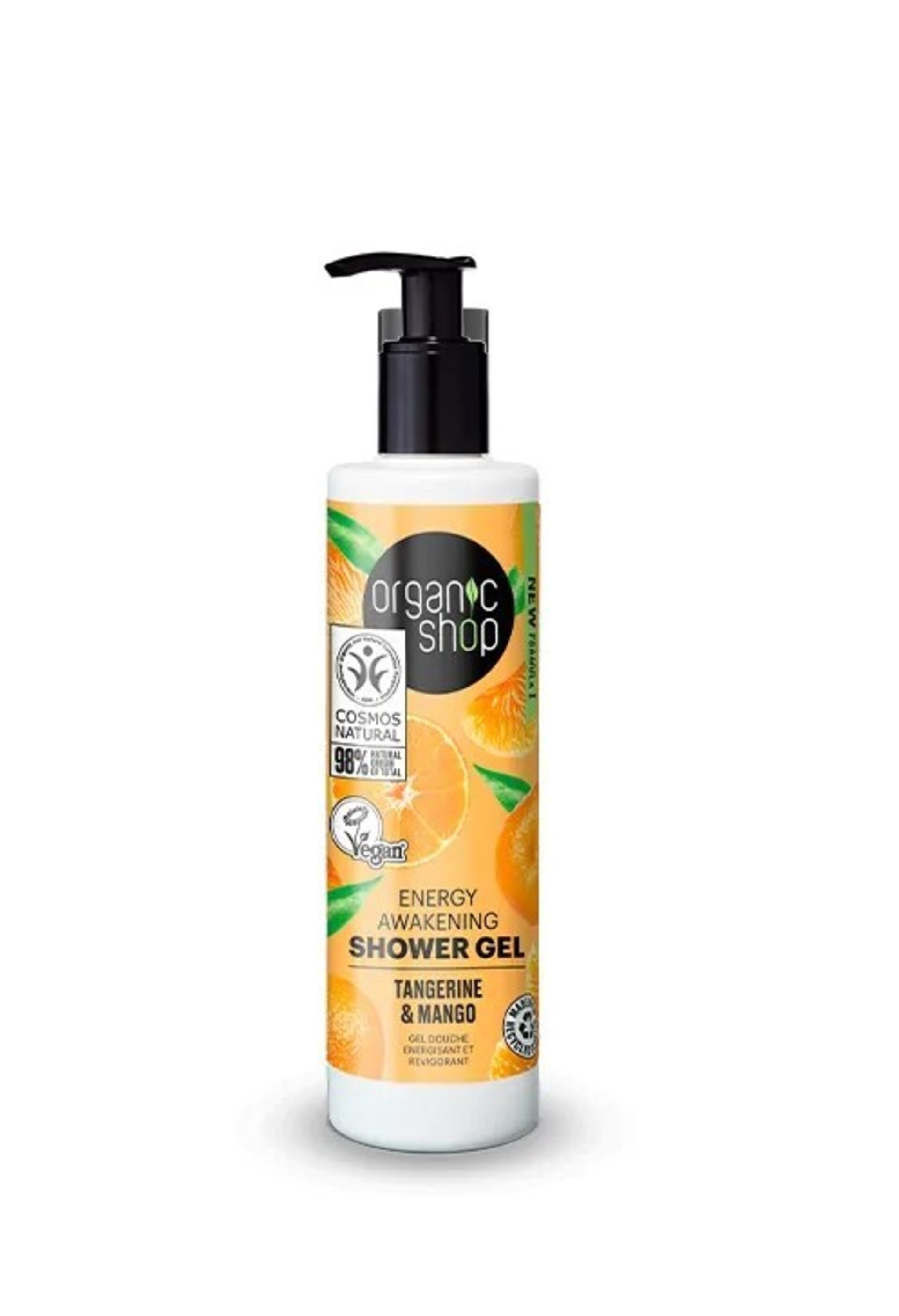 Gel de ducha energizante Tormenta de Mandarina 280ml Organic shop - 1