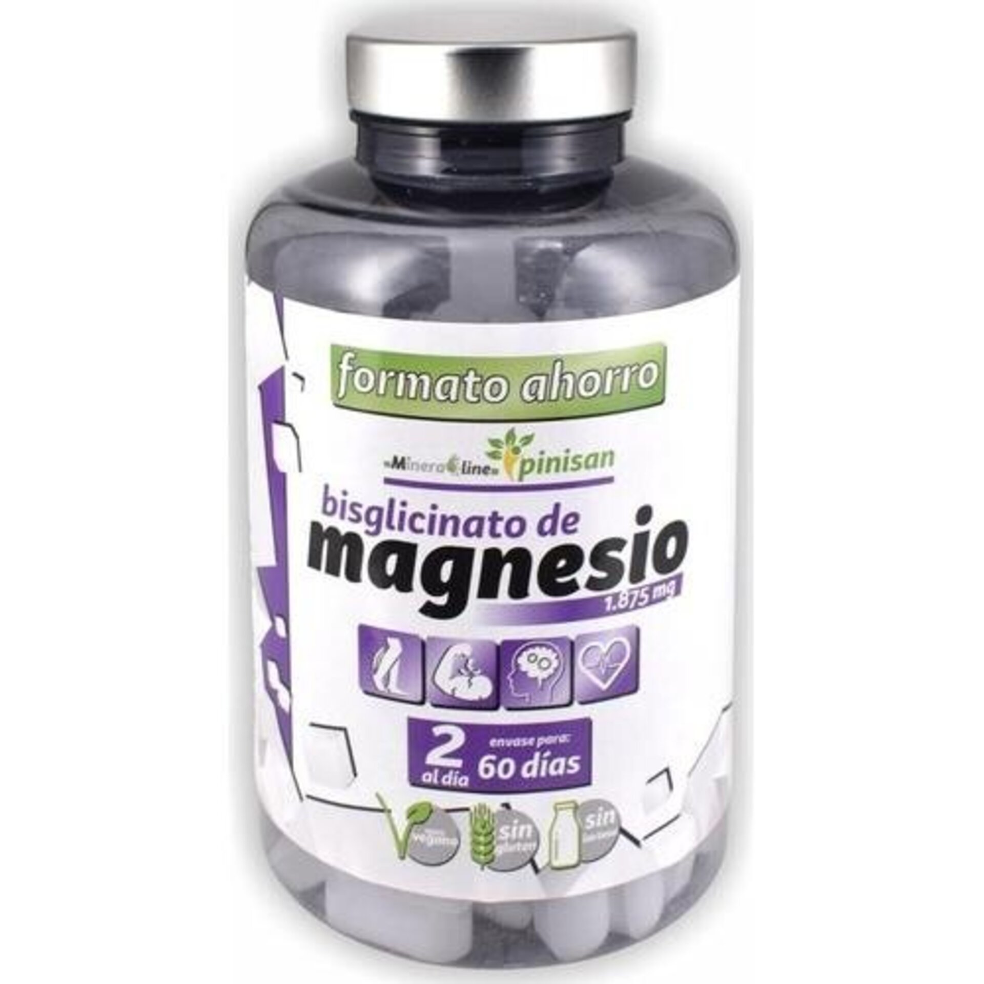 Bisglicinato de Magnesio Formato Ahorro 120 comp Pinisan - 1