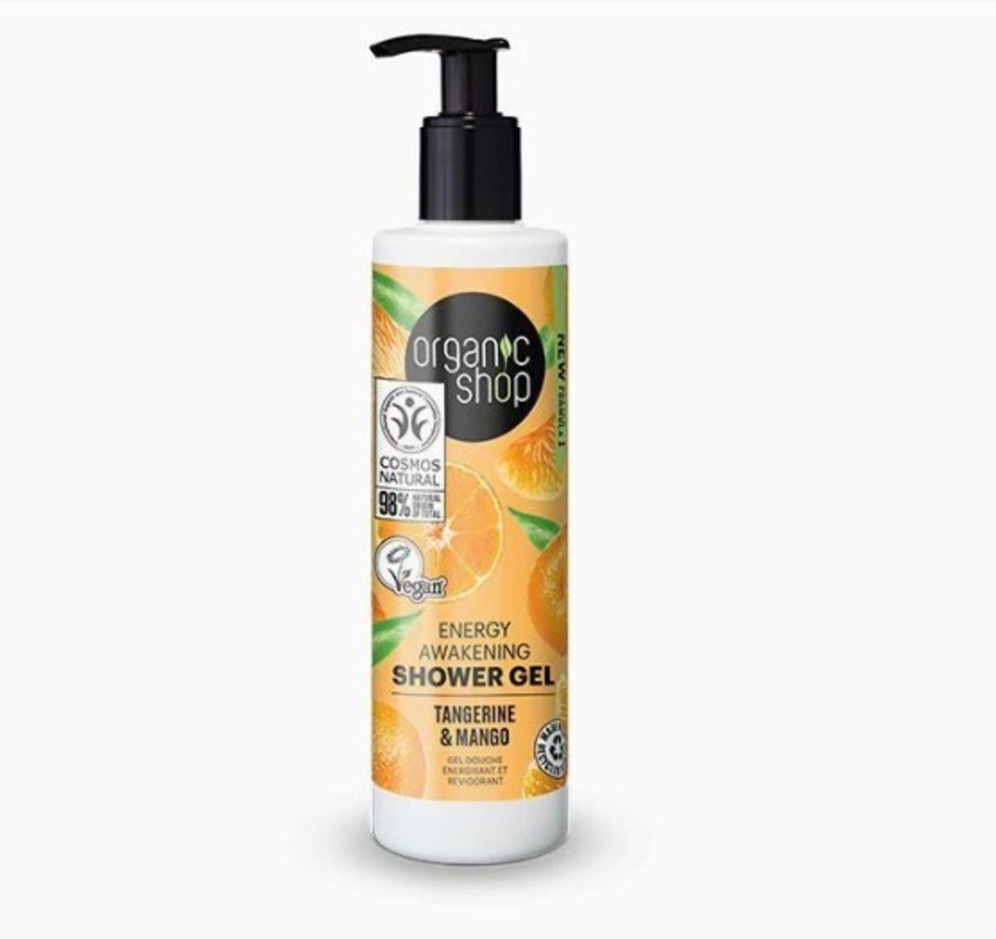 Gel de Ducha Energizante y Revitalizant Mandarina y Mango 280ml Organic Shop - 1
