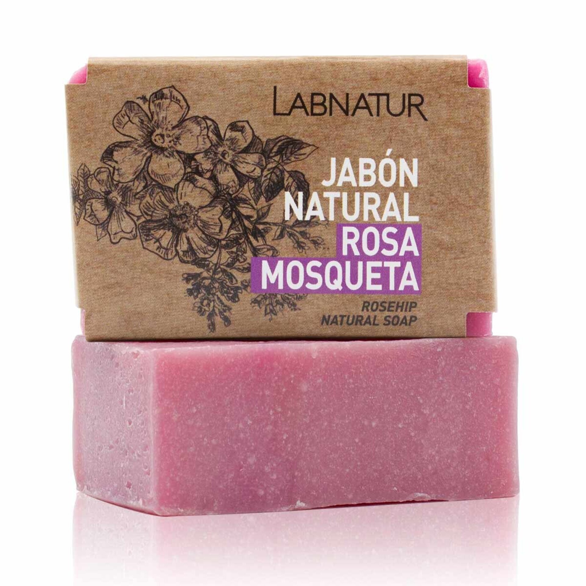 Jabón Natural Rosa Mosqueta 100g Labnatur - 1