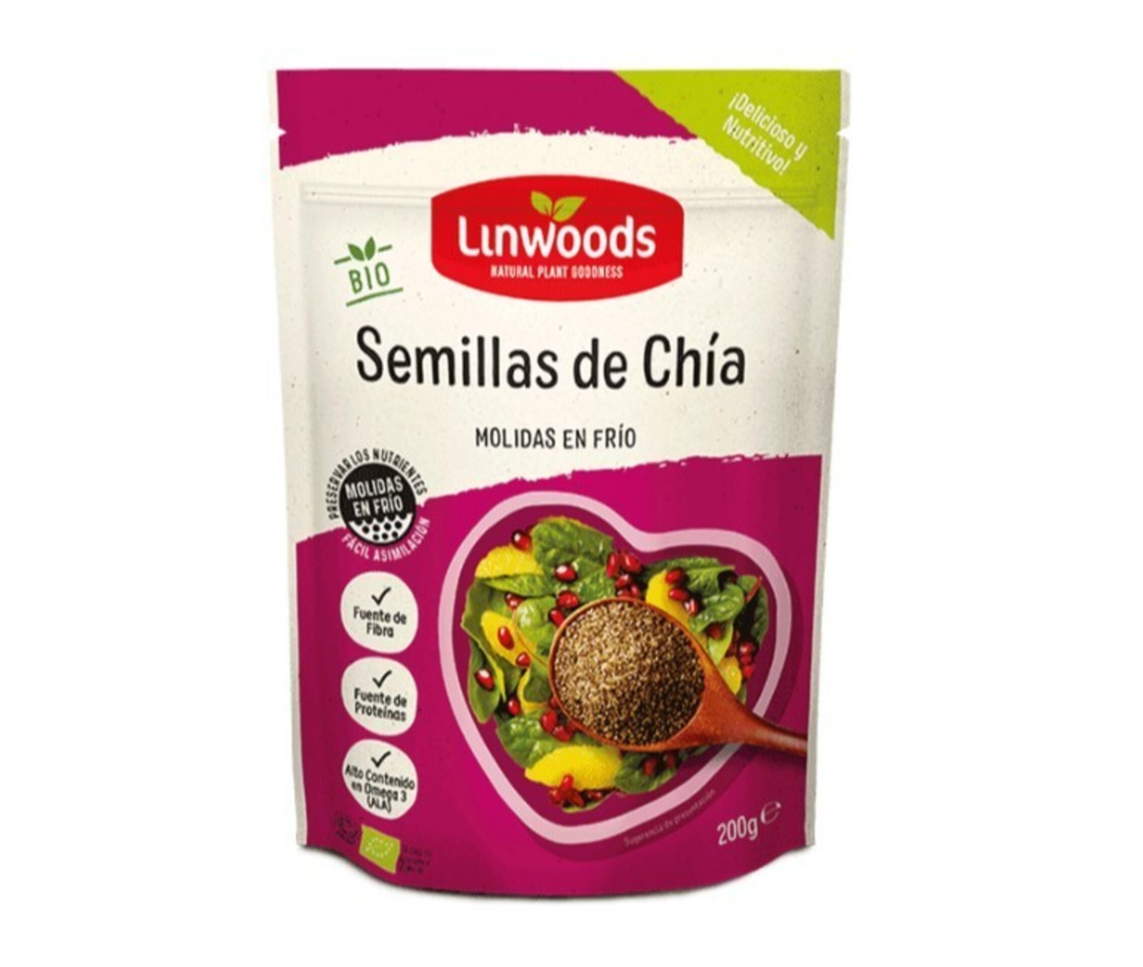 Semillas de Chía Molidas Bio 200 g Linwoods - 1