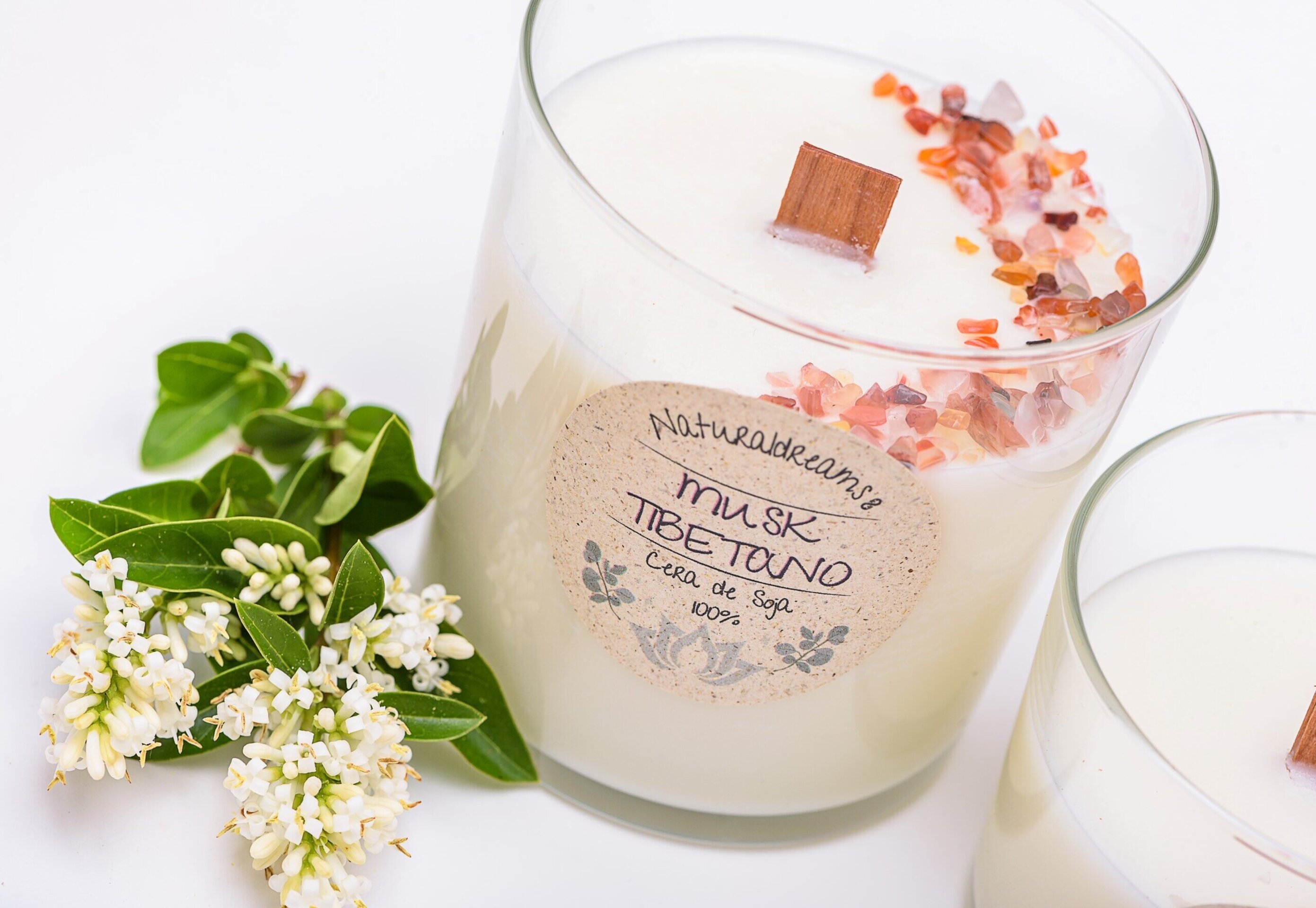 Vela Cera De Soja Musk Tibetano 250 gr - 1