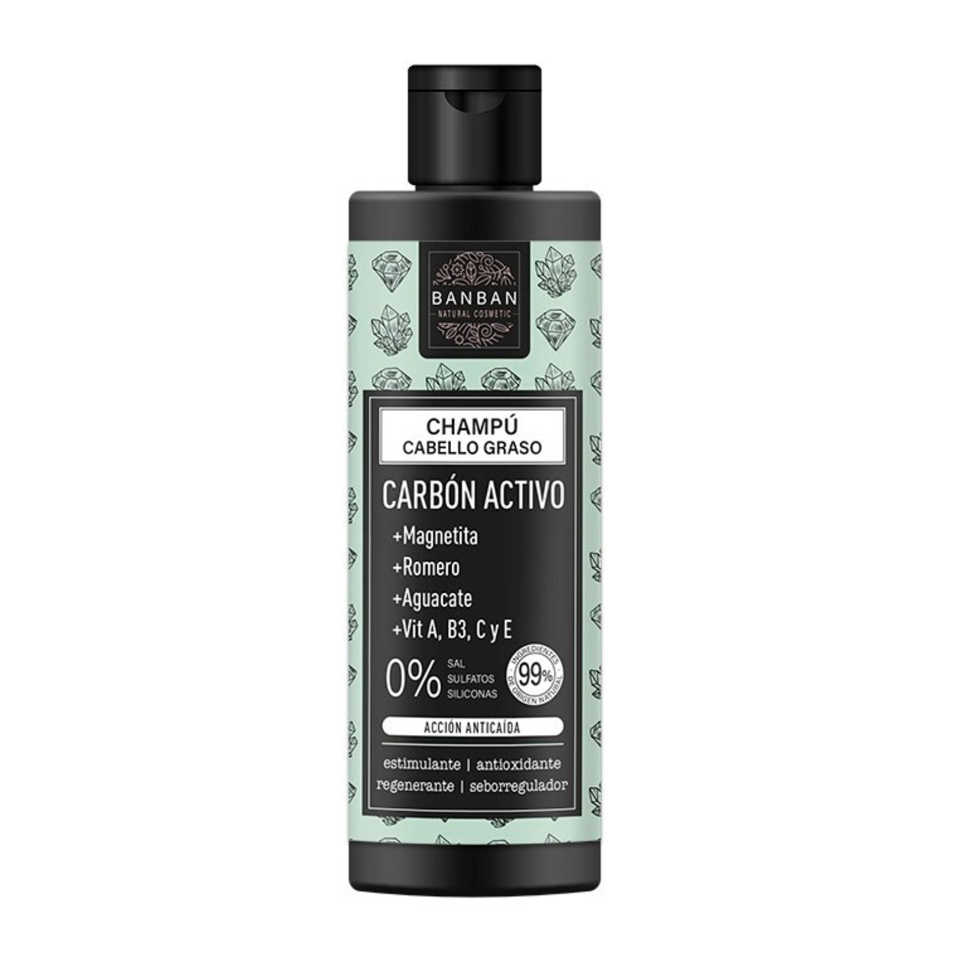Champú Carbón Activo Anticaída 250ml Banban - 1