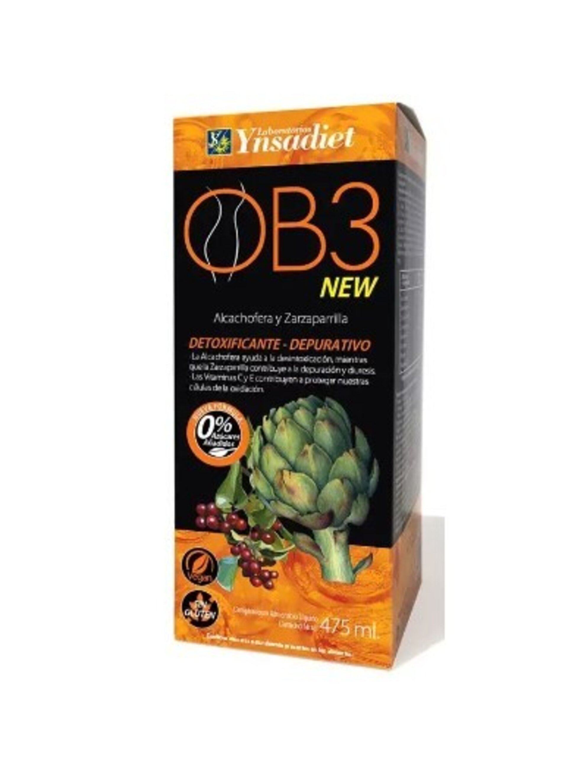 OB3 Jarabe Detox y Depurativo 475ml Ynsadiet - 1