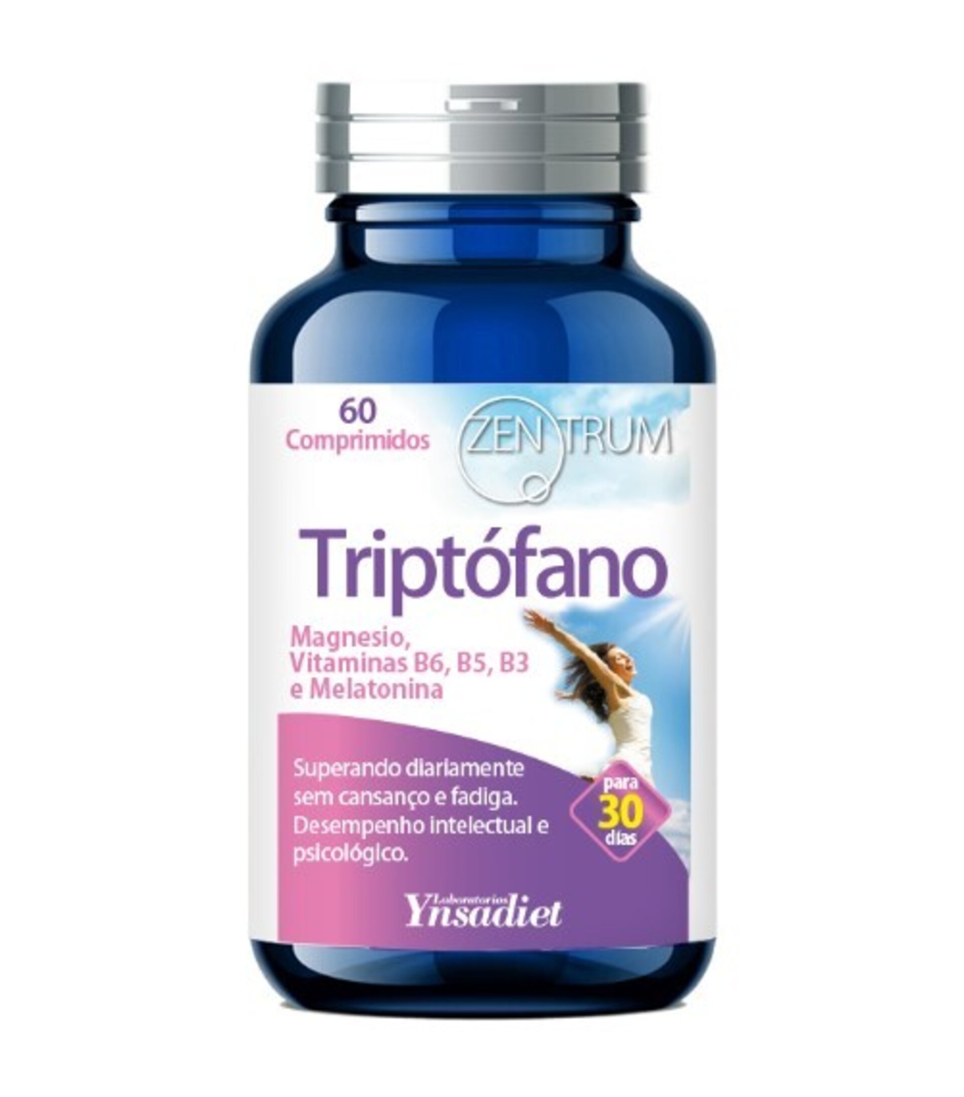 Triptofano con Melatonina, Magnesio y Vitaminas B6,B5,B3 60Comp Ynsadiet - 1